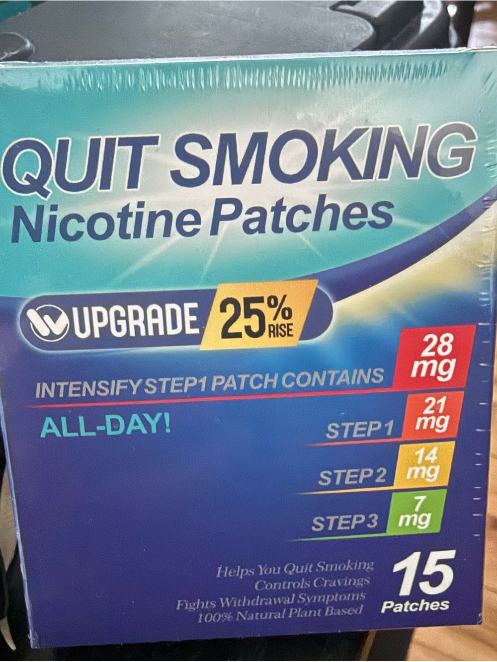 Quit Smoking Nicotine Patches - All-Day Blue Pack new in wrapper
